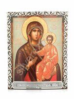 Икона в серебряном багете "Смоленская икона Божией Матери"